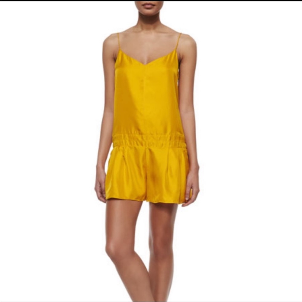 Rag & Bone Yellow Silk Romper